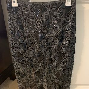 Pencil Skirt w/ glitter & jewels